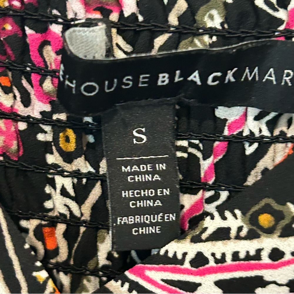 WHBM Tiered Maxi Dress Sleeveless Black Roses & Vines V-Neck Spaghetti Straps S - Picture 5 of 14